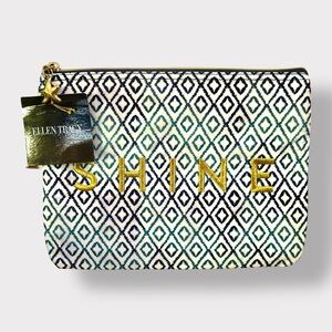Ellen Tracy Shine Bright Large Cosmetic Bag NWT